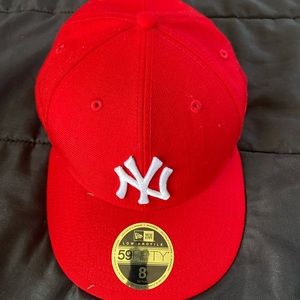 Red kith x yankee collab fitted hat